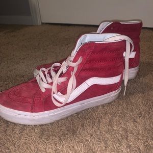 Burgundy High Top Vans